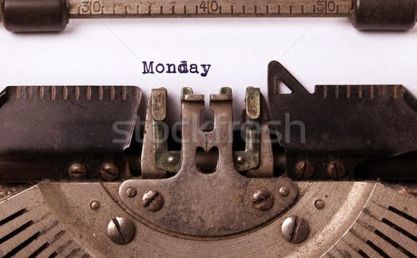 Monday typography on a vintage typewriter Stock photo © michaklootwijk