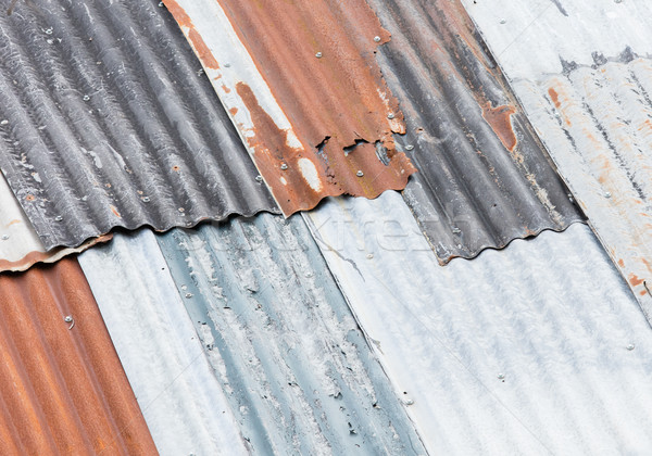 Old rusty galvanized Stock photo © michaklootwijk