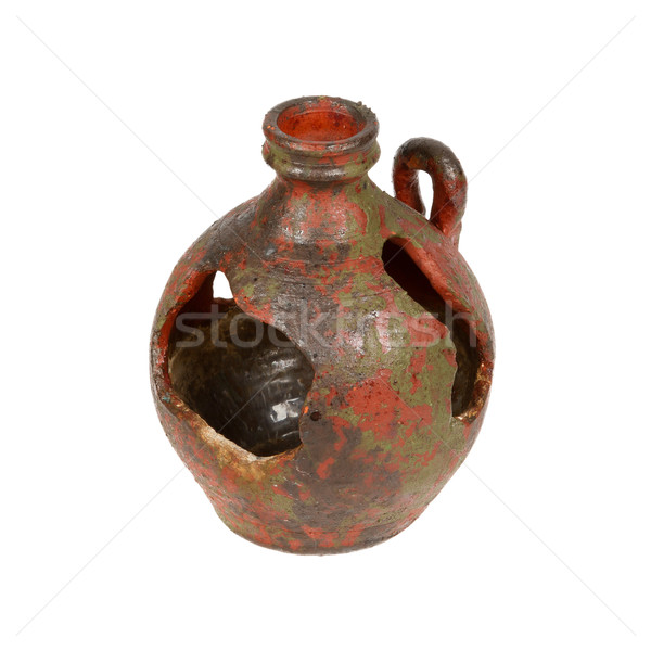 Old red vase from clay, the handwork Stock photo © michaklootwijk