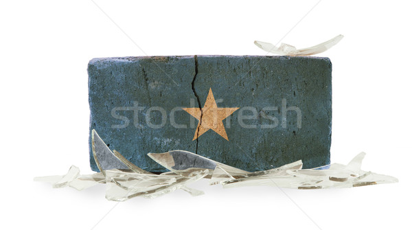 Brick with broken glass, violence concept Stock photo © michaklootwijk