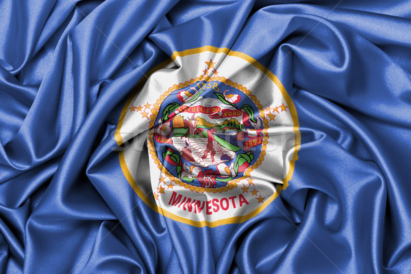 Satinato bandiera tridimensionale Minnesota texture Foto d'archivio © michaklootwijk