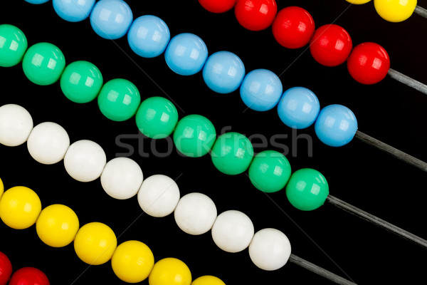 Close-up of an abacus on a black background Stock photo © michaklootwijk