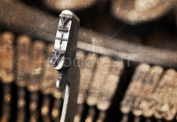 Y hammer - old manual typewriter - warm filter Stock photo © michaklootwijk