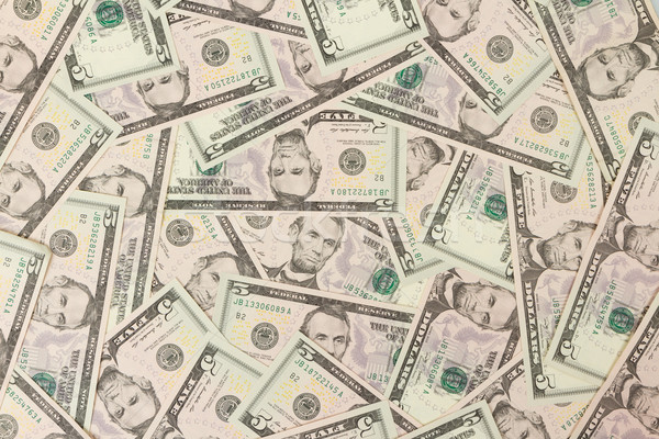Stock photo: Seamlessly tileable and repeatable 5 dollar bills
