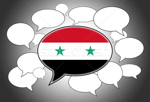 связи голосом Сирия аннотация пространстве Сток-фото © michaklootwijk