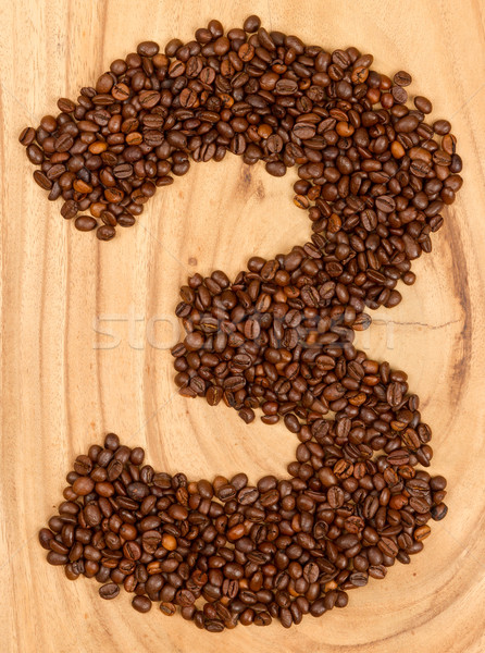 Number from coffee beans Stock photo © michaklootwijk