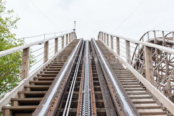 Large wooden rollercoaster Stock photo © michaklootwijk