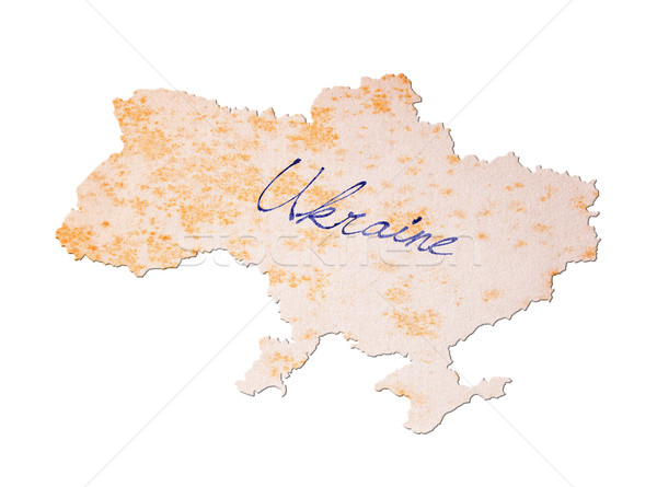 Ukraine Altpapier Handschrift blau Tinte Papier Stock foto © michaklootwijk