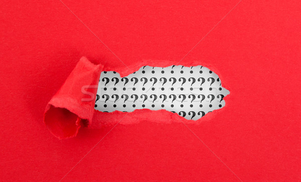Text appearing behind torn red envelop Stock photo © michaklootwijk