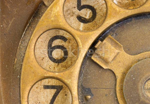 Close up of Vintage phone dial - 6 Stock photo © michaklootwijk