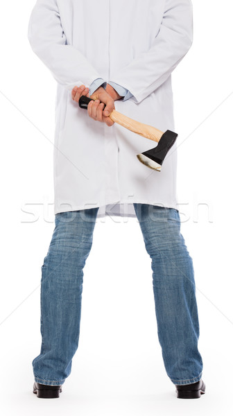 Evil medic holding a small axe Stock photo © michaklootwijk