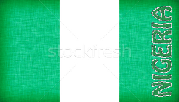 Flag of Nigeria stitched with letters Stock photo © michaklootwijk