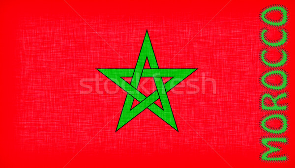 Banderą Maroko litery star tkaniny czerwony Zdjęcia stock © michaklootwijk
