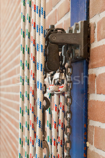 Ropes in an old school gym Stock photo © michaklootwijk