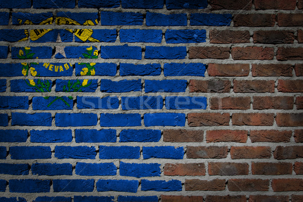 Brick wall texture with flag Stock photo © michaklootwijk