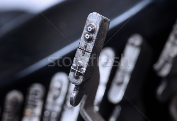 Hammer alten Handbuch Schreibmaschine kalten blau Stock foto © michaklootwijk