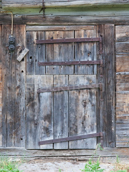 Old door in a wooden shed Stock photo © michaklootwijk