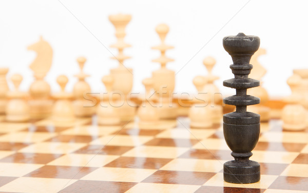 Black chess king isolated Stock photo © michaklootwijk