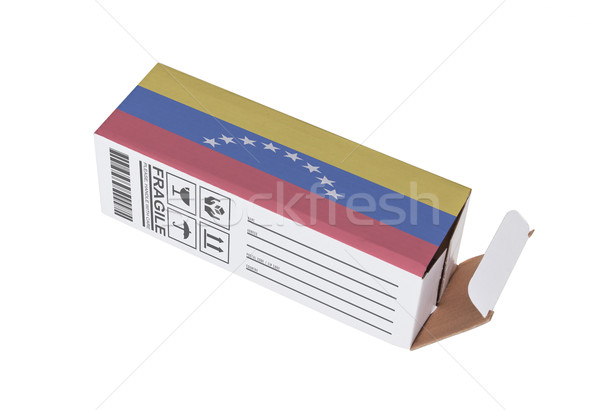 Export produs Venezuela hârtie cutie Imagine de stoc © michaklootwijk