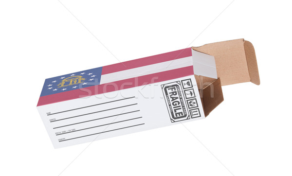 Exportar produto Geórgia papel caixa Foto stock © michaklootwijk