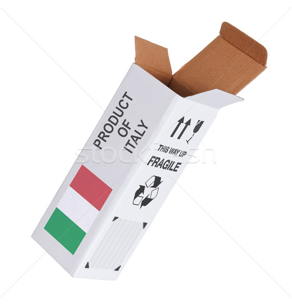 Stock foto: Exportieren · Produkt · Italien · geöffnet · Papier · Feld