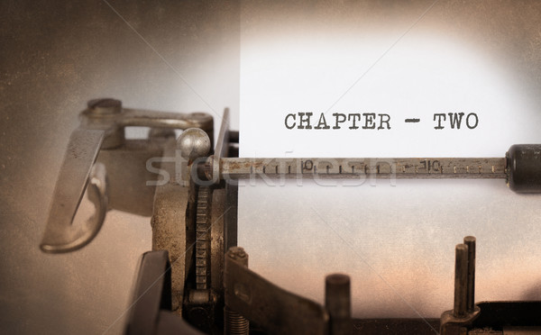 Stock foto: Jahrgang · Inschrift · alten · Schreibmaschine · Kapitel · Technologie