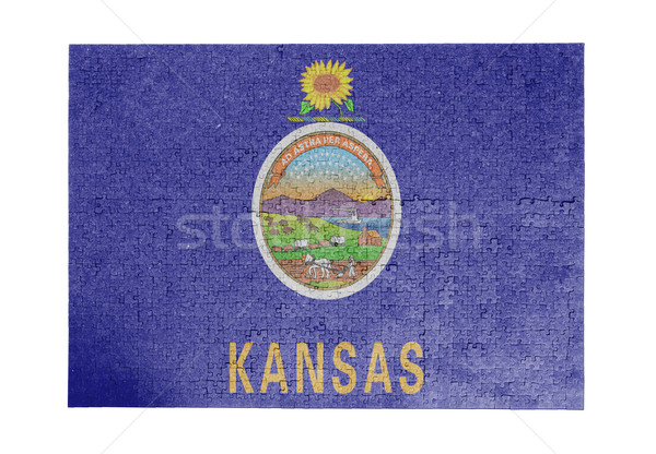 Stockfoto: Groot · 1000 · stukken · Kansas · vlag
