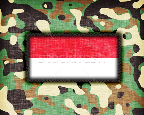 Camouflage uniform Indonesië vlag textuur abstract Stockfoto © michaklootwijk
