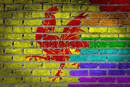 Dark brick wall - LGBT rights - Kazakhstan Stock photo © michaklootwijk