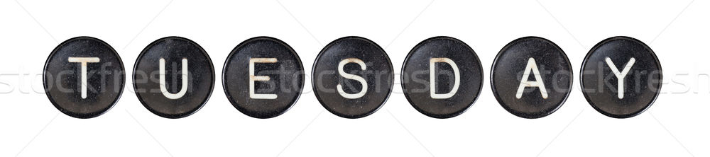 Typewriter buttons, isolated - Tuesday Stock photo © michaklootwijk