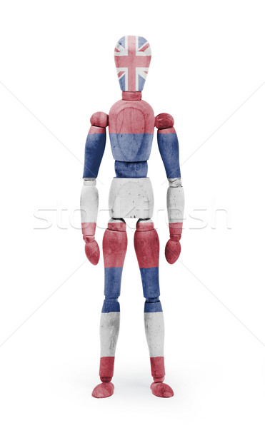 Wood figure mannequin with US state flag bodypaint - Hawaii Stock photo © michaklootwijk