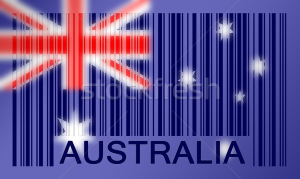 Código de barras bandera Australia pintado superficie diseno Foto stock © michaklootwijk