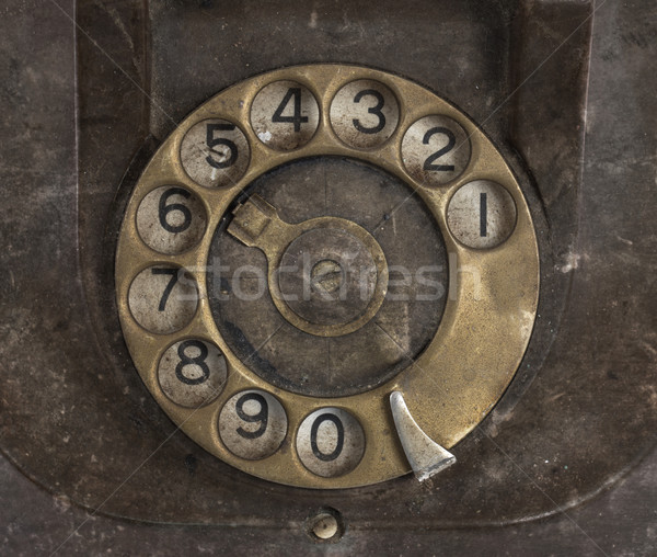 Closeup of vintage telephone dial Stock photo © michaklootwijk