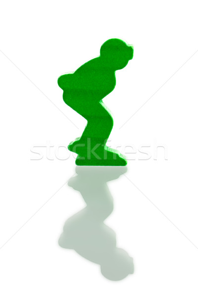 Green pawn isolated on a white background Stock photo © michaklootwijk