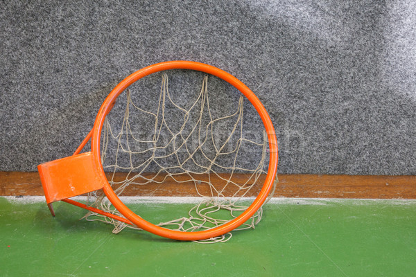 Old Basketball Hoop With Net Stock Photo C Micha Klootwijk