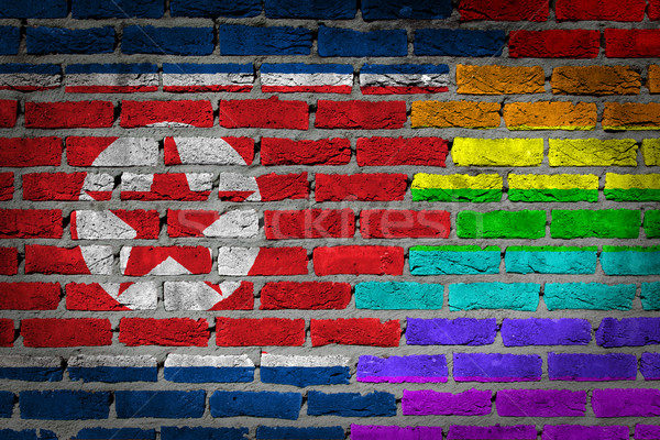 Dark brick wall - LGBT rights - North Korea Stock photo © michaklootwijk