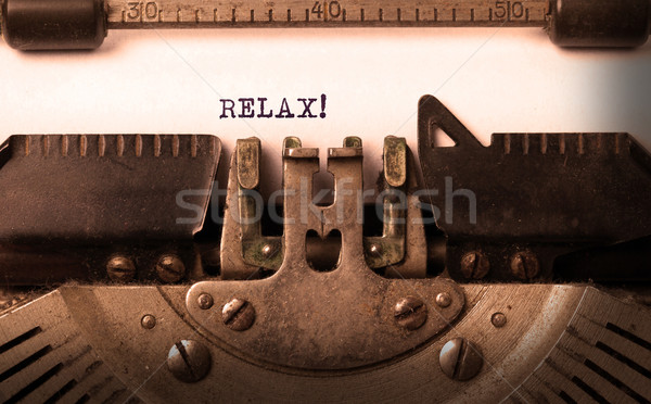 Vintage inscription made by old typewriter Stock photo © michaklootwijk