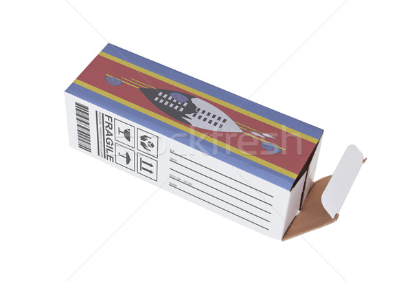 Exportar produto Suazilândia papel caixa Foto stock © michaklootwijk
