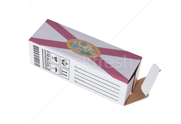 Export termék Florida kinyitott papír doboz Stock fotó © michaklootwijk