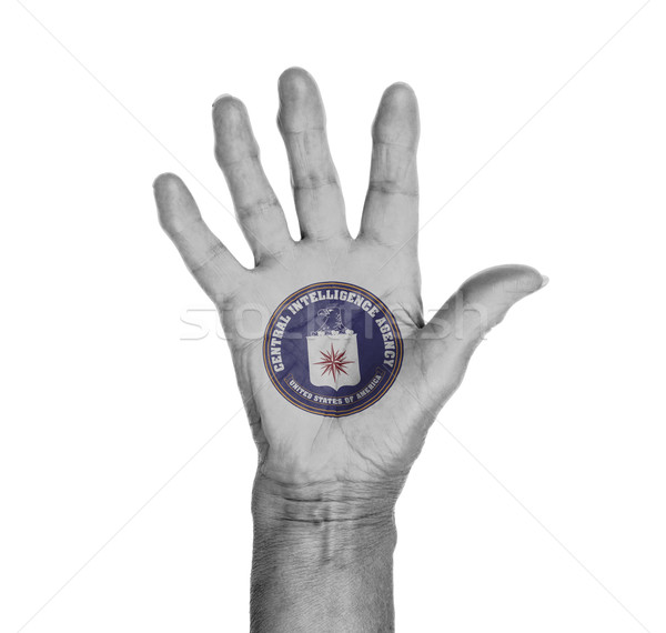 Palm of a woman hand, painted with flag Stock photo © michaklootwijk