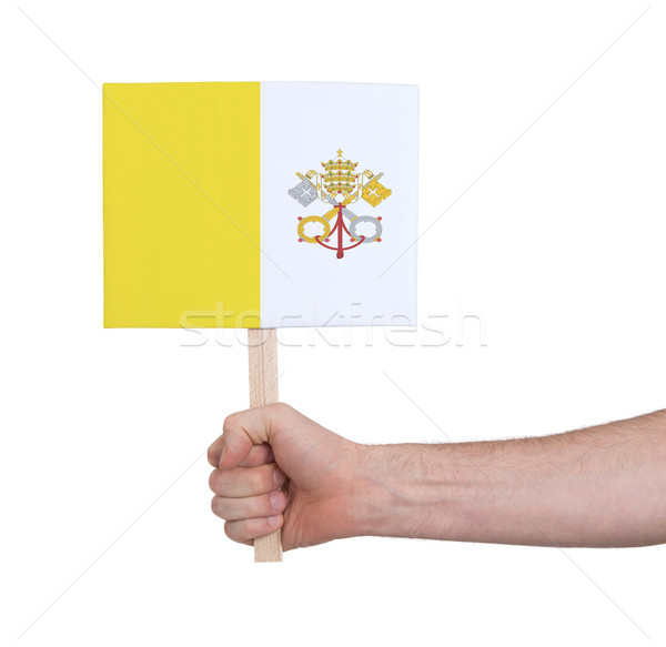 Mano piccolo carta bandiera Città del Vaticano Foto d'archivio © michaklootwijk