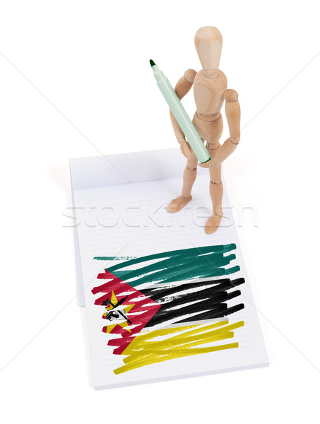 Wooden mannequin made a drawing - Mozambique Stock photo © michaklootwijk
