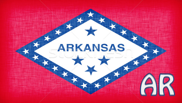 Linen flag of the US state of Arkansas Stock photo © michaklootwijk