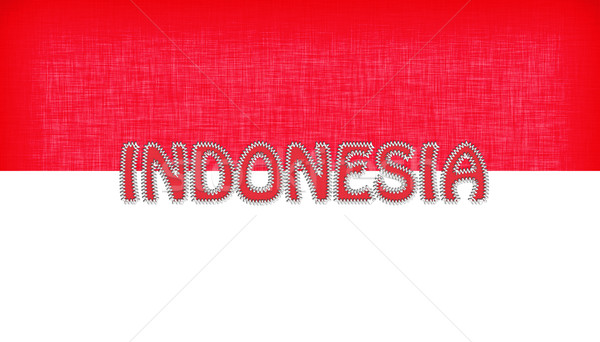 Flag of Malawi stitched with letters, isolated Stock photo © michaklootwijk