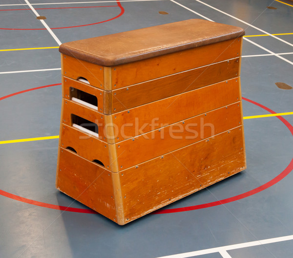 Very old wooden equipment in a school gym Stock photo © michaklootwijk