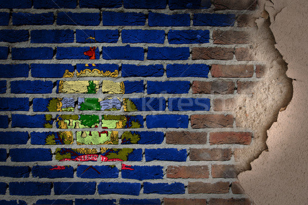 Сток-фото: темно · кирпичная · стена · штукатурка · Вермонт · текстуры · флаг