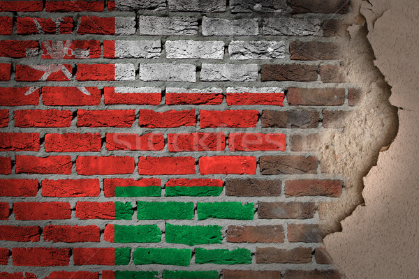 Dark brick wall with plaster - Oman Stock photo © michaklootwijk