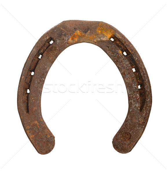 Rusty metal horseshoe Stock photo © michaklootwijk