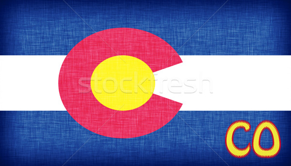 Linen flag of the US state of Colorado Stock photo © michaklootwijk