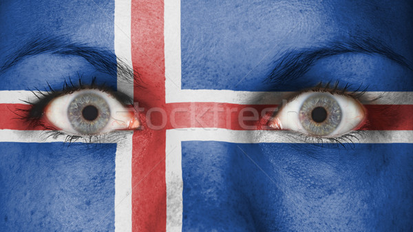 Close up of eyes with flag Stock photo © michaklootwijk